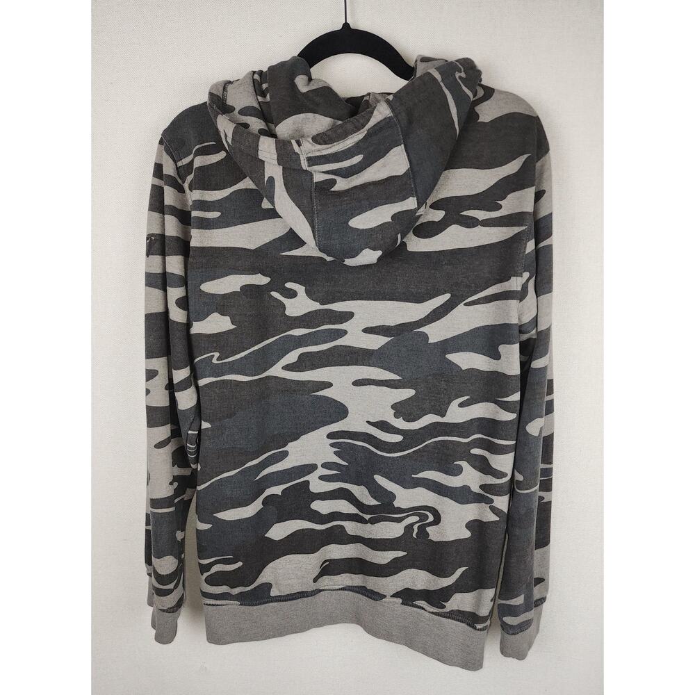 Burnside unisex M camo full zip comfy Hoodie gorpcore cabincore outdoor workwear - Picture 8 of 10